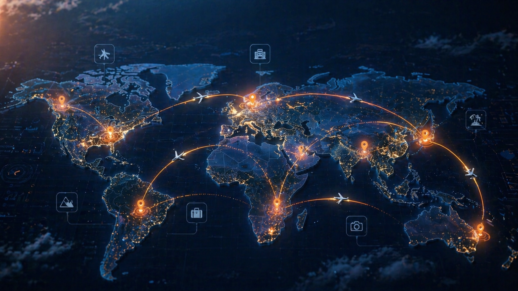 Mapa mundial conectado